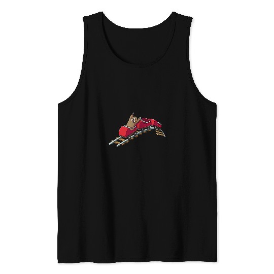 Sloth Pet Roller Coaster Theme Park Tank Tops