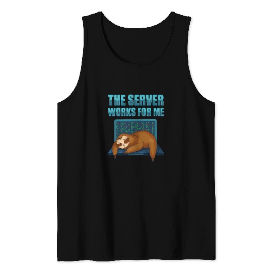Sloth Pet Coder Developer Coding Software Engineer Sloth Programmer Tank Tops