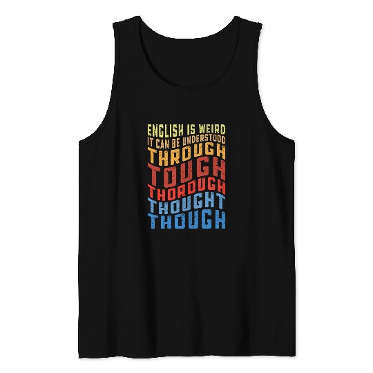 Police Job Grammar Police Nerd Geek English Student Teacher Teaching 1 Tank Tops