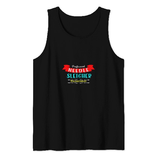 nurses Job Needle Sleigher Christmas Phlebotomist nurses Tank Tops
