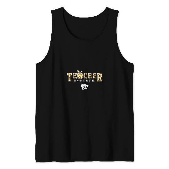 Kansas State Wildcats Teacher Sunflower Slogan Tank Tops