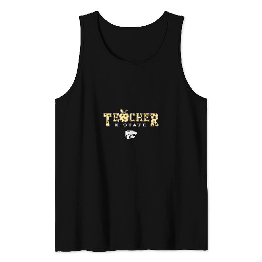 Kansas State Wildcats Teacher Sunflower Slogan Tank Tops