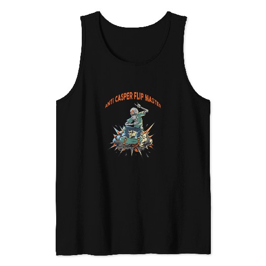 antis Casper Flip Master Skateboarder Skateboard Funny Skater Tank Tops