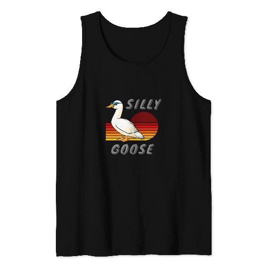 Duck Pet and Goose Silly Goose Gifts Store Untitled Goose Outfit Tank Tops