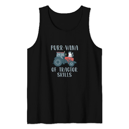 Farming Farm Tractor Cat Lover Drive Farmer Pet Owner Driver 3 Tank Tops