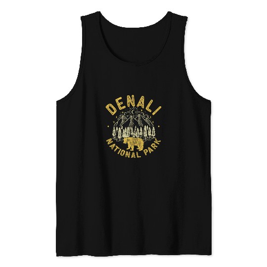 Bear Pet Denali National Park US Alaska Nature reserve Denali Bear 3 Tank Tops