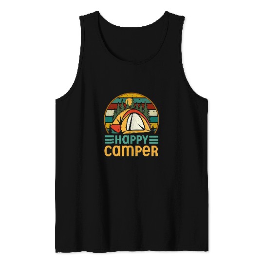 Scout Job Gifts Happy Camper Campsite Scout Lovers Camp 1 Tank Tops