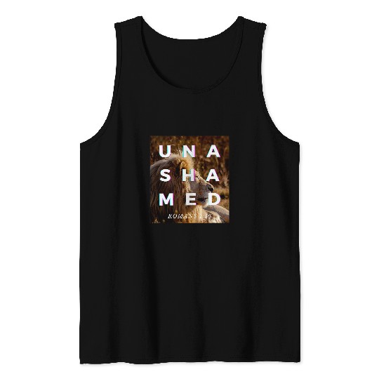Lion Pet Jesus Lion of Judah Romans 116 Unashamed 116 Christian Tank Tops