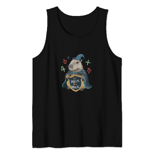 capybaras Pet Do Math not Magic capybaras Wizard Math Teacher Tank Tops