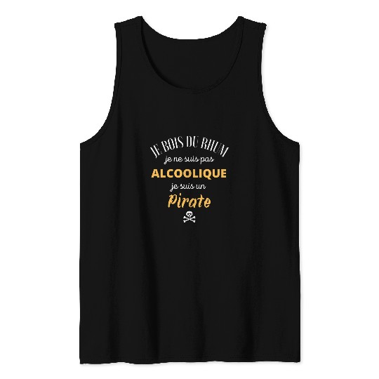 Beer Fun Alcoholic HumourAlcohol Rum MojitoPirate Humorous Tank Tops