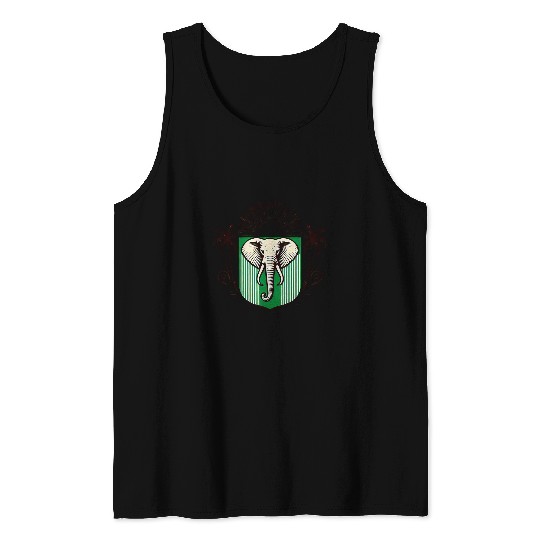 Elephant Pet Ivory Coast Ivorian Elephant Flag Wear 2 Tank Tops