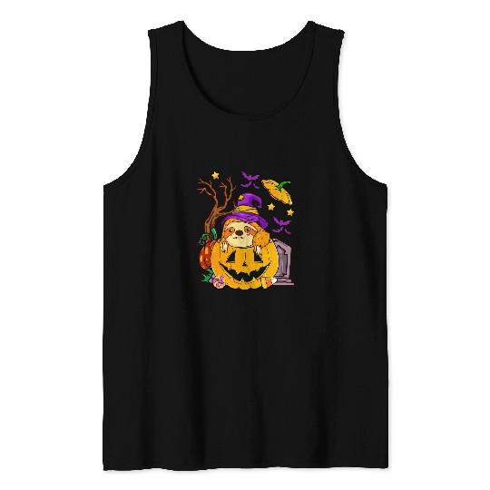 Owl Pet Halloween Owl Witch Funny Halloween 3 Tank Tops