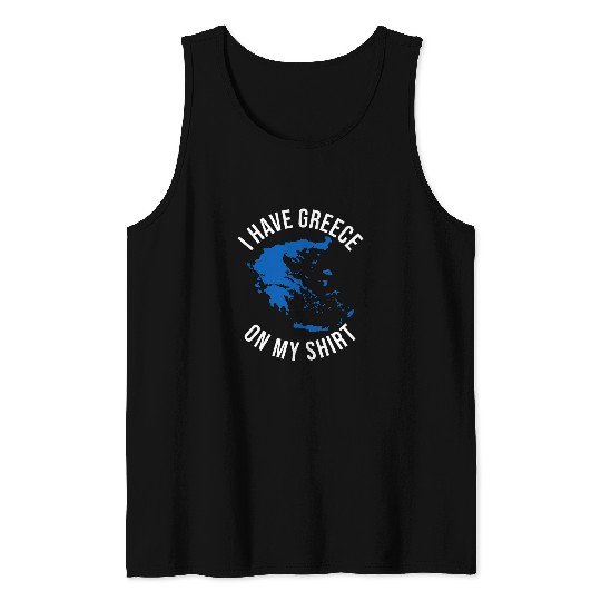 Funny Greece Map Hellenes Citizenship Race Greek Hellenic Tank Tops