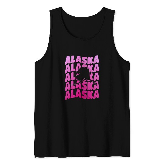 Alaska Souvenir Vacation Tourist Alaskan Territory Women Men 2 Tank Tops