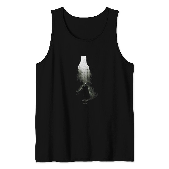 Batman Begins Distressed The Cave Bat Vignette Poster Tank Tops