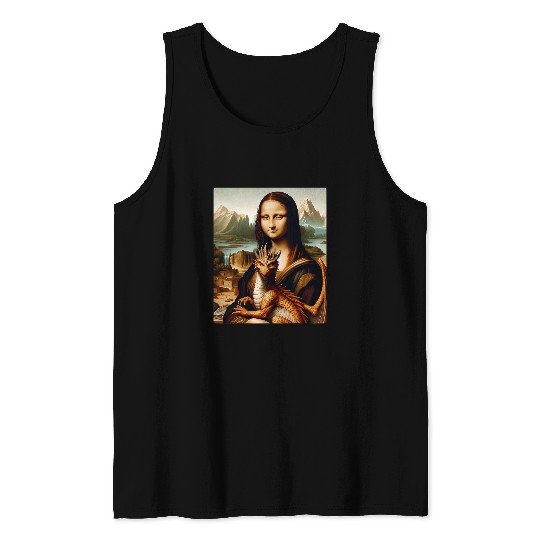 Dragon Pet Mystic Mona Lisa and Her Pet Dragon 10 Tank Tops
