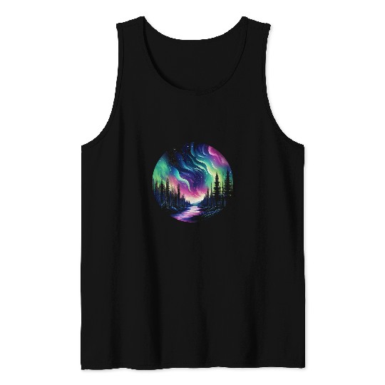 Aurora Borealis Night Sky Northern Lights 2 Tank Tops