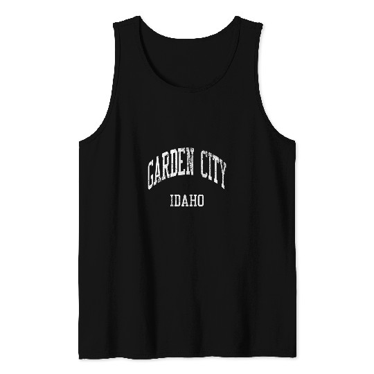 Garden City Idaho Retro 70s College Sports Style Tank Tops