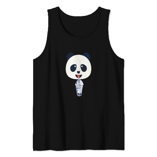 Panda Pet popular boba bubble milk tea smoothies panda smoothie panda Tank Tops