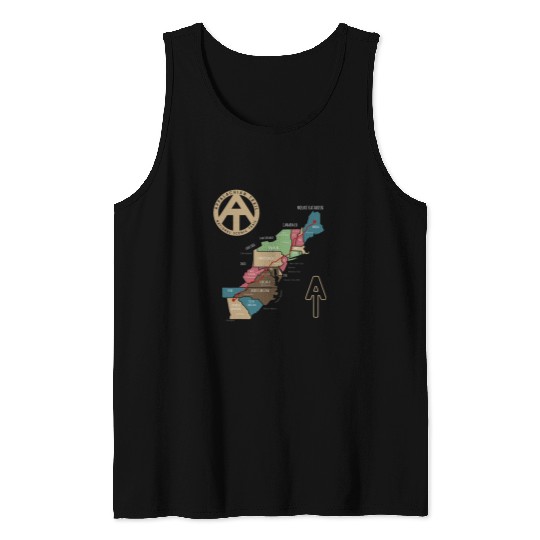 appalachian trail hiking map Tank Tops