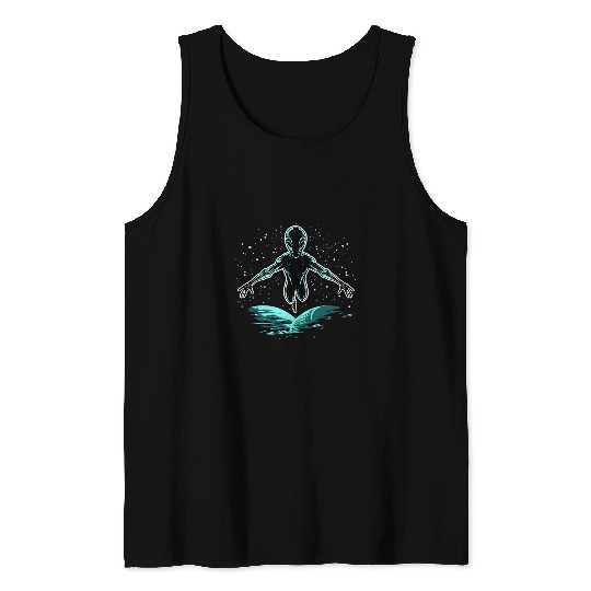 Flying Alien Vortex Conspiracy Theories Tank Tops