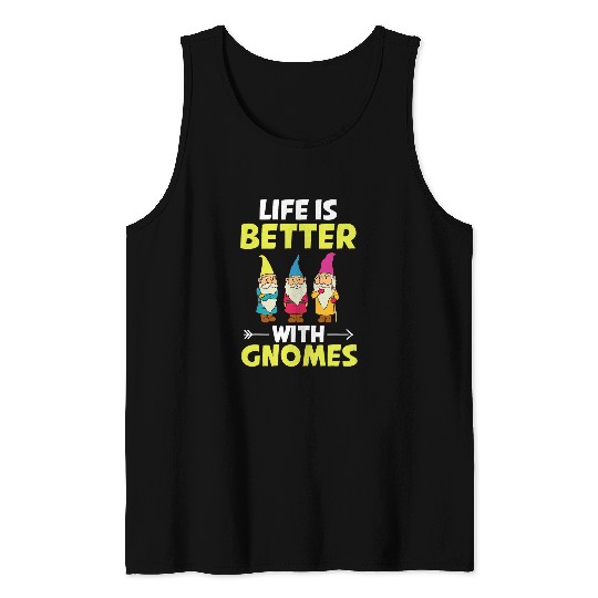 Garden Gnome Funny Norwegian Cute Gardening Statue 1 Tank Tops