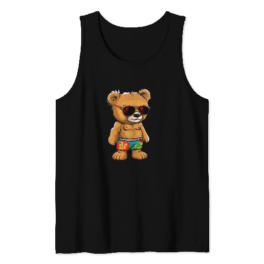 Bear Pet Awesome Teddy Bear swim trunks Costume Tank Tops
