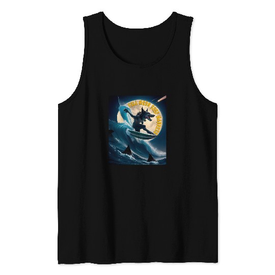Full moon surf madness alpha werewolf Tank Tops
