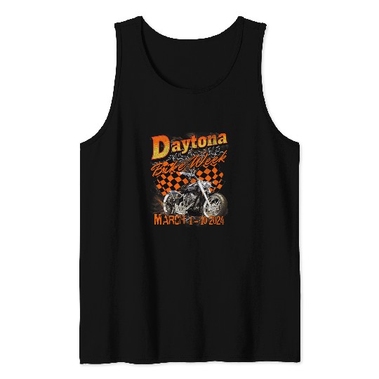 2024 DAYTONA BEACH BIKE WEEK vintages RALLY ART ON FRONT 2 Tank Tops