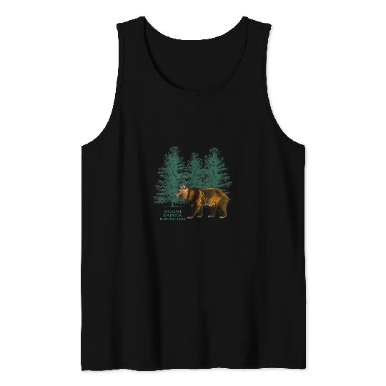 Bear Pet Mount Rainier National Park Washington Bear Trees Souvenir Tank Tops