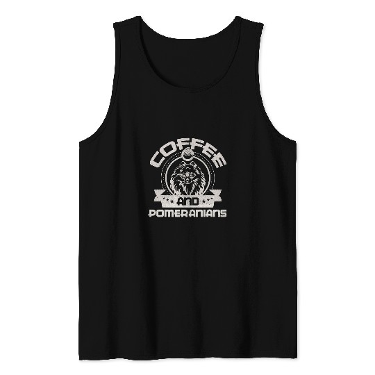 Coffee Fun And Pomeranians Coffee Drinking Dog Owner Lover Tank Tops