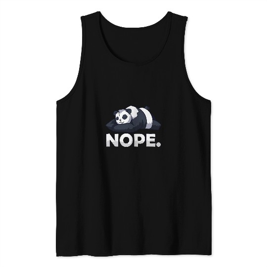 Panda Pet Funny Nope lazy Panda Bear Animal lover 8 Tank Tops