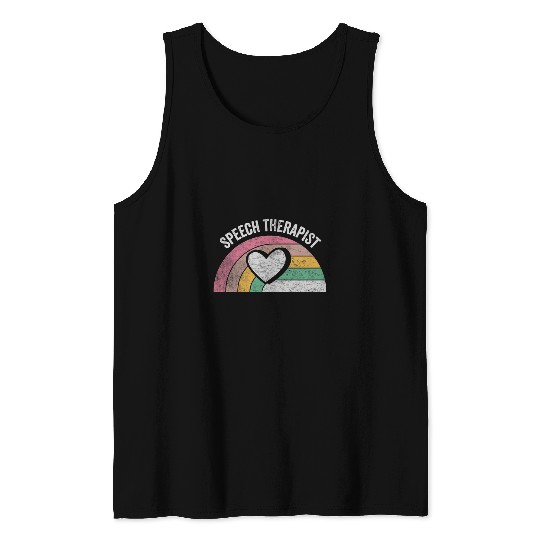 Retro vintages Speech Therapis Speech Pathology Gift Tank Tops