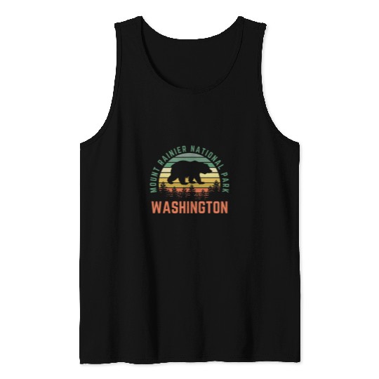 Bear Pet Mount Rainier National Park Washington Bear Nature Outdoors Tank Tops