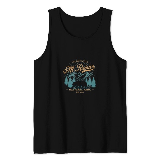 Bear Pet Mount Rainier National Park Bear Souvenir Tank Tops