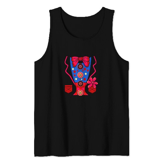 Clown Costume Circus carnivals Spooky Halloween 21 Tank Tops