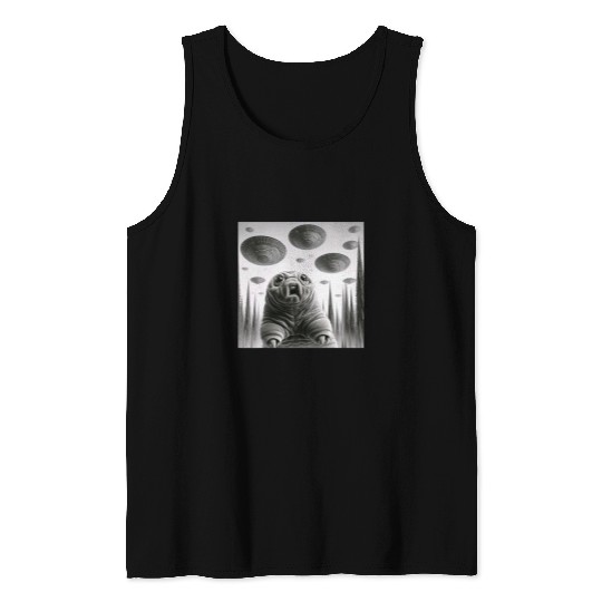 Bear Pet Water Bear Science Tardigrade Ufo Invasion Alien Lovers 1 Tank Tops