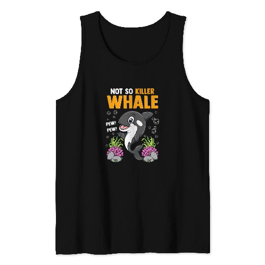 Panda Pet Funny Not So Killer Whale Sea Panda Orca Marine Life Lover Tank Tops
