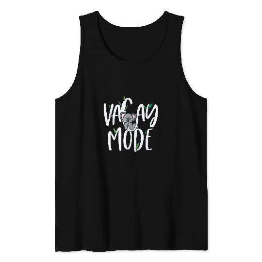 Koala Pet Vacay Mode Women Vacation Outfit Girls Koala Lover Tank Tops