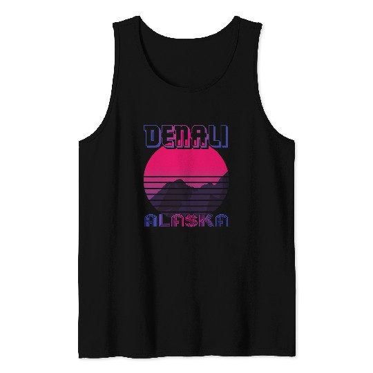 Alaska Tourist Denali Mountaineer Hiking Climbing Tank Tops