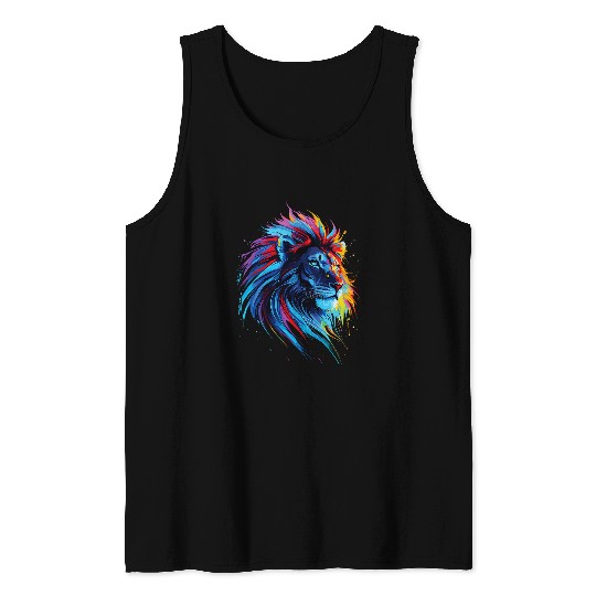 Lion Pet head 2 Tank Tops