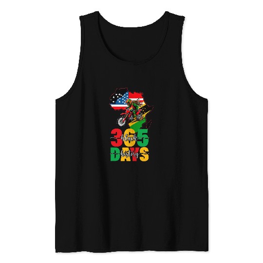 365 days of black history Rasta Dirt bike African American Tank Tops