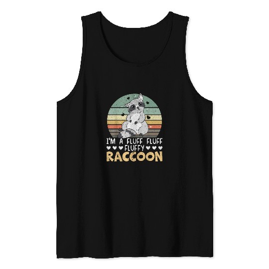 Raccoon Pet Trash Panda Retro Racoon Animal Tank Tops
