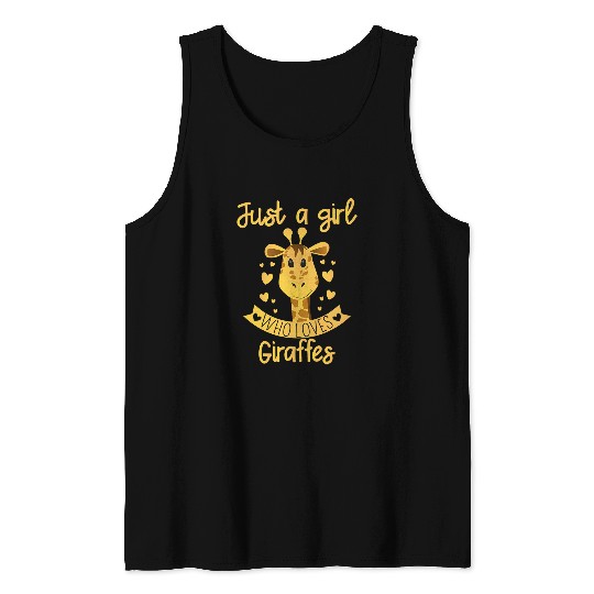 Giraffe Pet just a girl who loves giraffes animal lover apparel Tank Tops