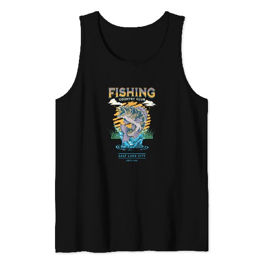 Fishing country club Tank Tops