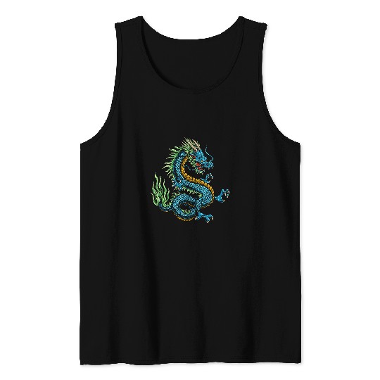Dragon Pet Japanese Dragon 8 Tank Tops