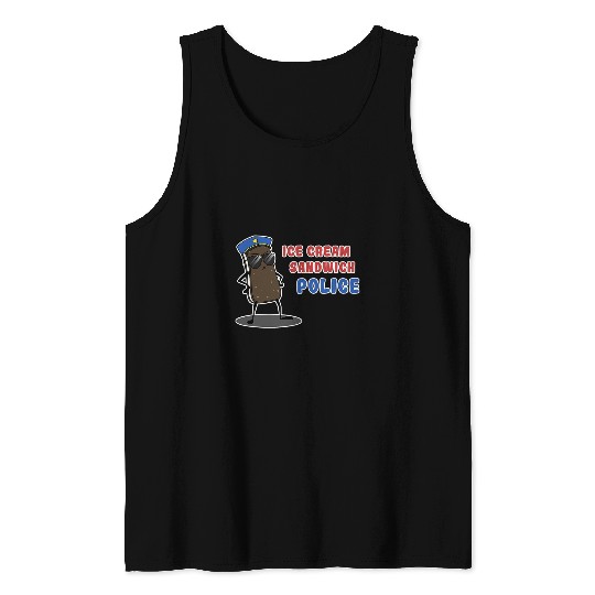 Ice Cream Sandwich Police Funny Ice Cream Sandwiches Tank Tops