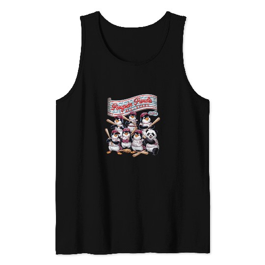 Panda Pet Funny Penguin Panda AllStars vintages Team Spirit Funny Tank Tops