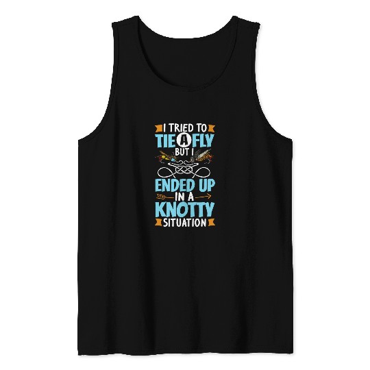 Fisherman Fish Fly Fishing Brook Trout Fishing Dry Fly Tying 4 Tank Tops