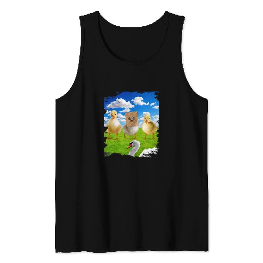 Duck Pet Ugly Ducklings Duckling Duck Ducks With Bag Swan Funny Cute Tank Tops